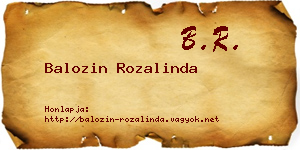 Balozin Rozalinda névjegykártya
